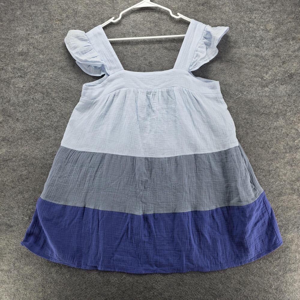 TCEC Dress Womens L Multicolor Short Sundress A-Line Square Neck Ruffle